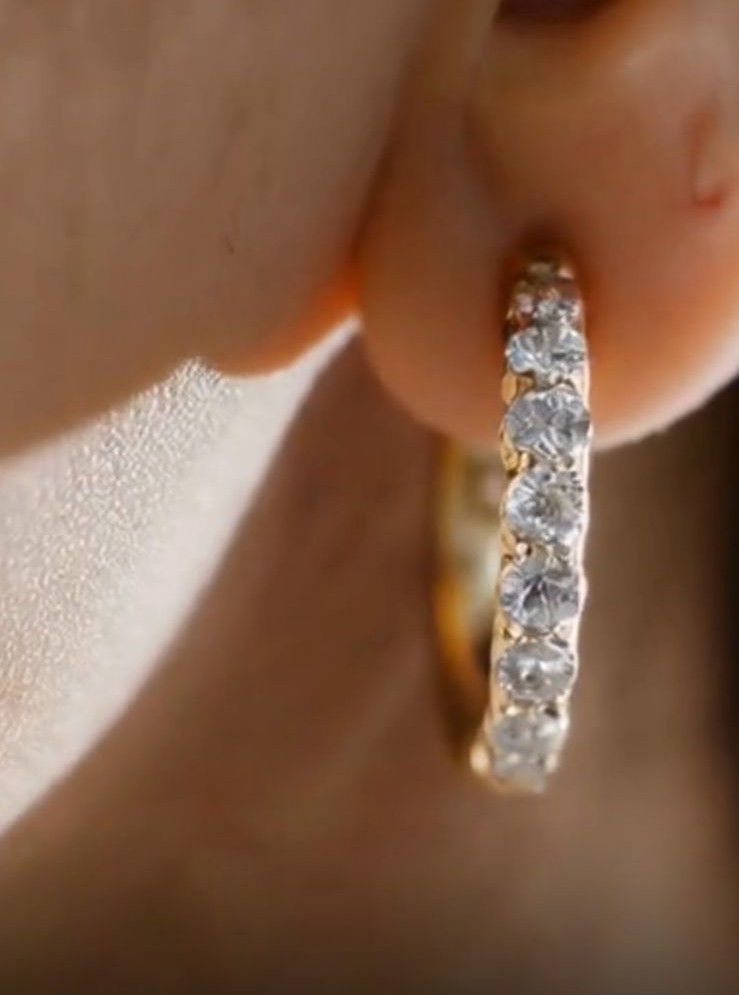 Diamond Classic Hoops